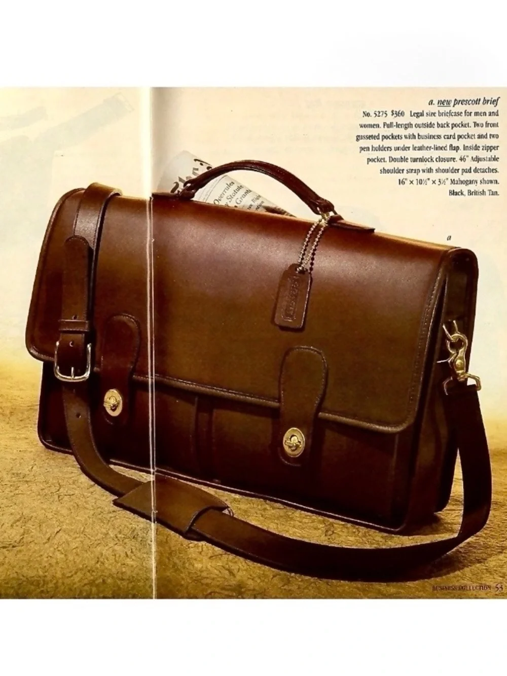 Coach black leather